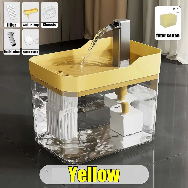 Fonte de Água Automática para Gatos 1,5L com Filtro – Bebedouro USB de Circulação Contínua para Gatos e Outros Pets