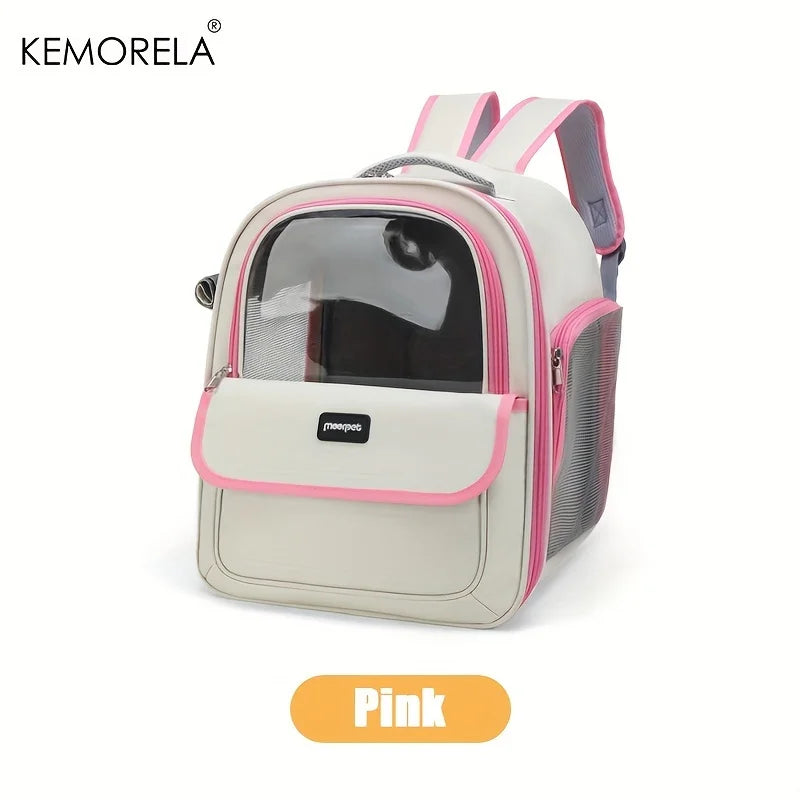 Mochila Cápsula Transparente para Cães e Gatos – Grande, Respirável e Ideal para Passeios