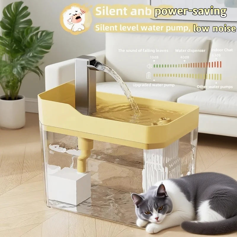 Fonte de Água Automática para Gatos 1,5L com Filtro – Bebedouro USB de Circulação Contínua para Gatos e Outros Pets