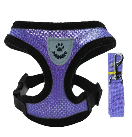 Peitoral Ajustável com Guia para Cães e Gatos – Conforto e Segurança nos Passeios ✨🐾