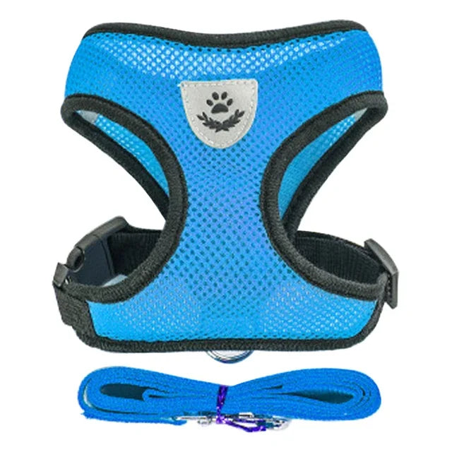 Peitoral Ajustável com Guia para Cães e Gatos – Conforto e Segurança nos Passeios ✨🐾