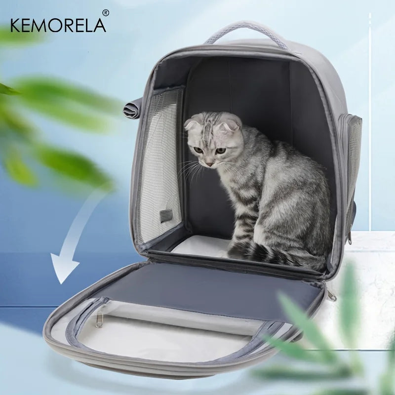 Mochila Cápsula Transparente para Cães e Gatos – Grande, Respirável e Ideal para Passeios