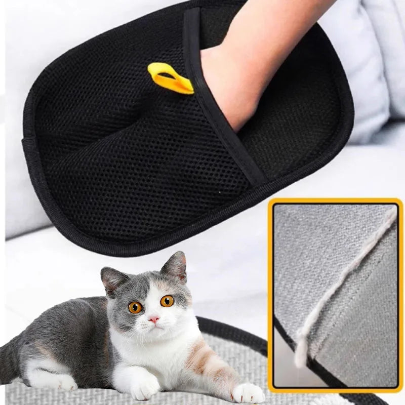Luva Removedora de Pelos para Cães e Gatos – Escova Massageadora para Banho e Higiene