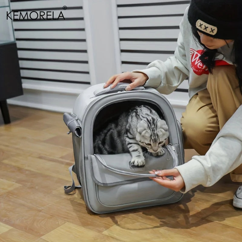 Mochila Cápsula Transparente para Cães e Gatos – Grande, Respirável e Ideal para Passeios