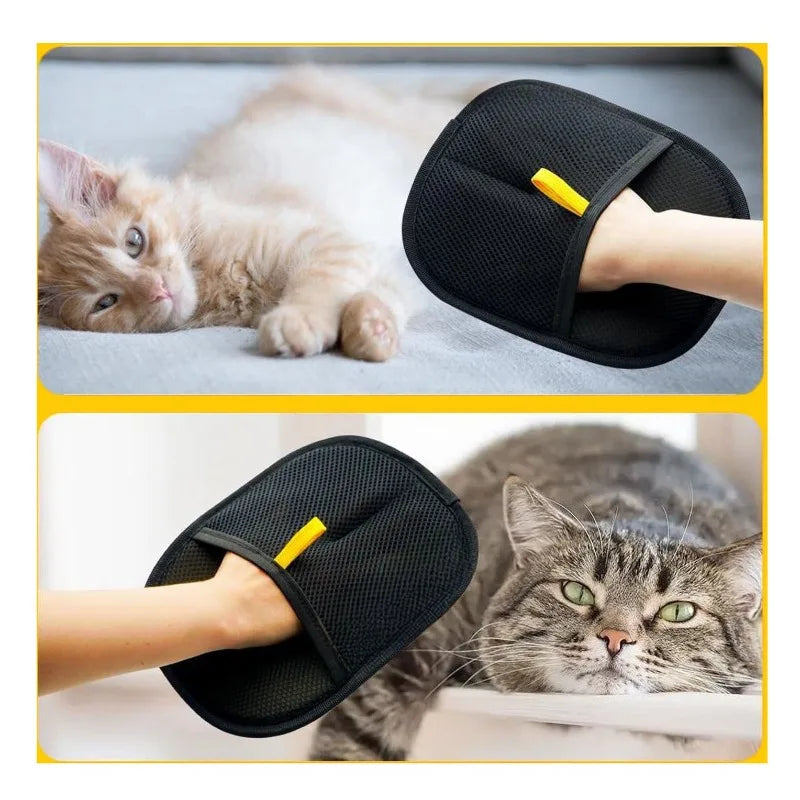 Luva Removedora de Pelos para Cães e Gatos – Escova Massageadora para Banho e Higiene