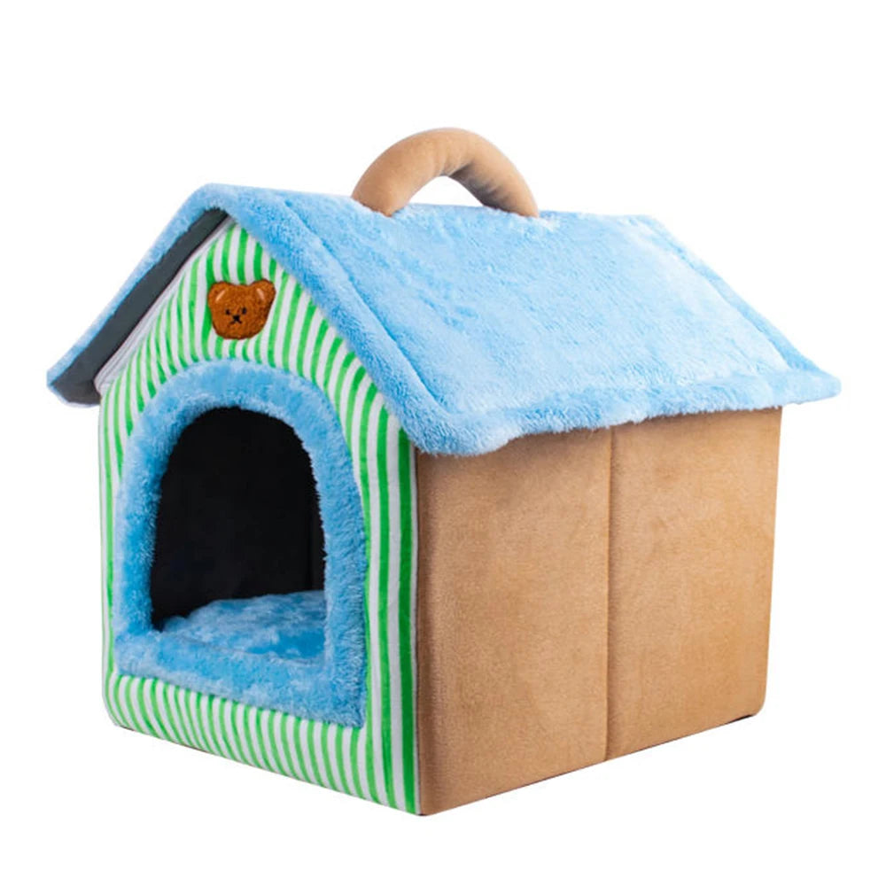Casa Pet Dobrável Lavável – Toca Aconchegante para Gatos e Cães Pequenos 🏠✨