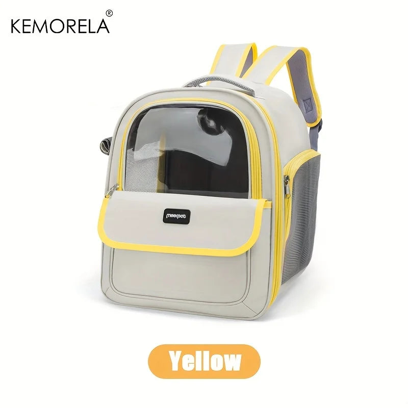 Mochila Cápsula Transparente para Cães e Gatos – Grande, Respirável e Ideal para Passeios
