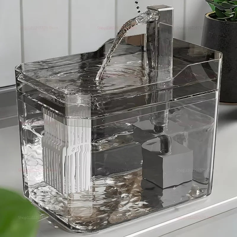 Fonte de Água Automática para Gatos 1,5L com Filtro – Bebedouro USB de Circulação Contínua para Gatos e Outros Pets